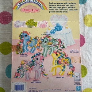 vintage 1987 My Little Pony Ensemble de rubans et d'accessoires en dentelle Pretty Ups scellé image 2