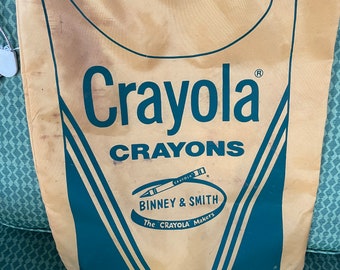 Vintage Crayola Crayons Nylon Draw String Bag