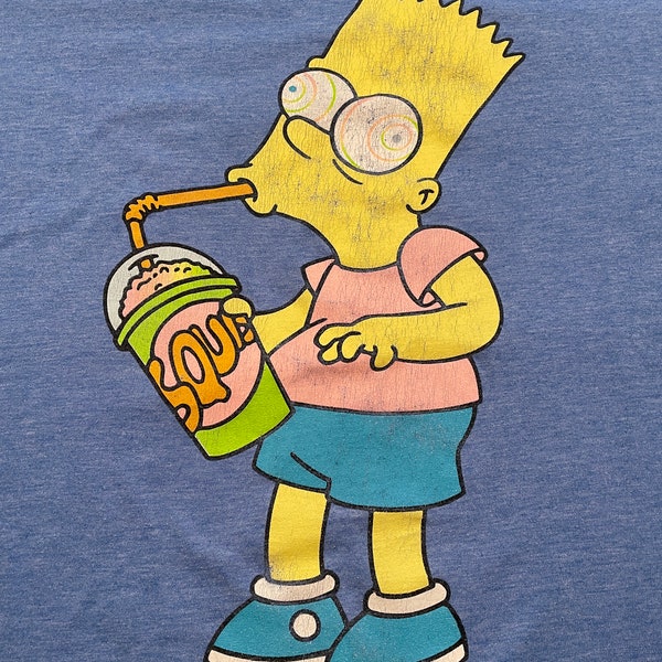 Vintage Style Bart Simpson Slurpee T Shirt Large