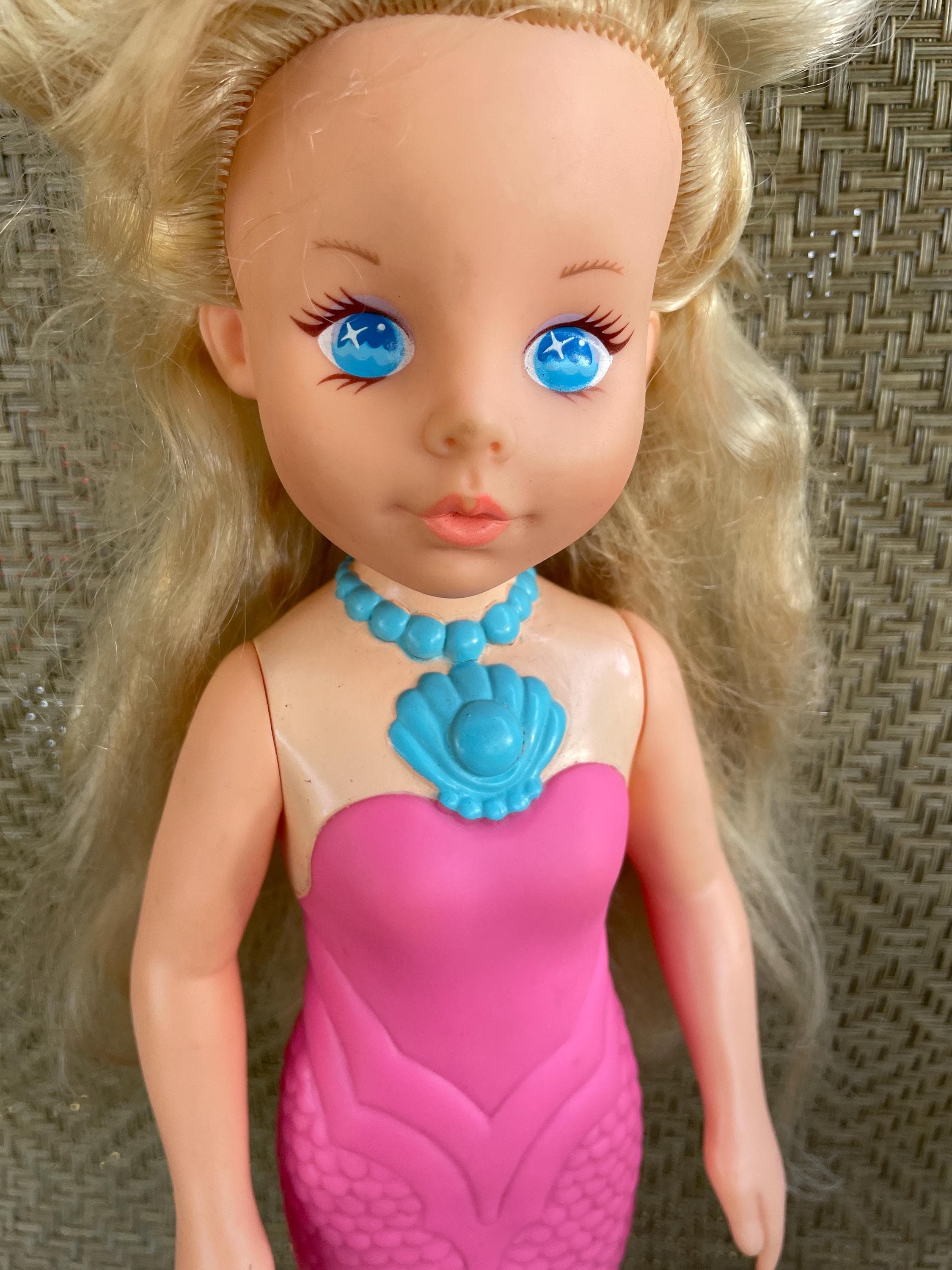 Vintage 1990's Kay Bee Toys Waterfill Mermaid Doll Color