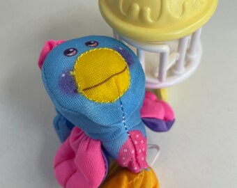 Vintage Fisher Price Smooshies Parrot & Cage