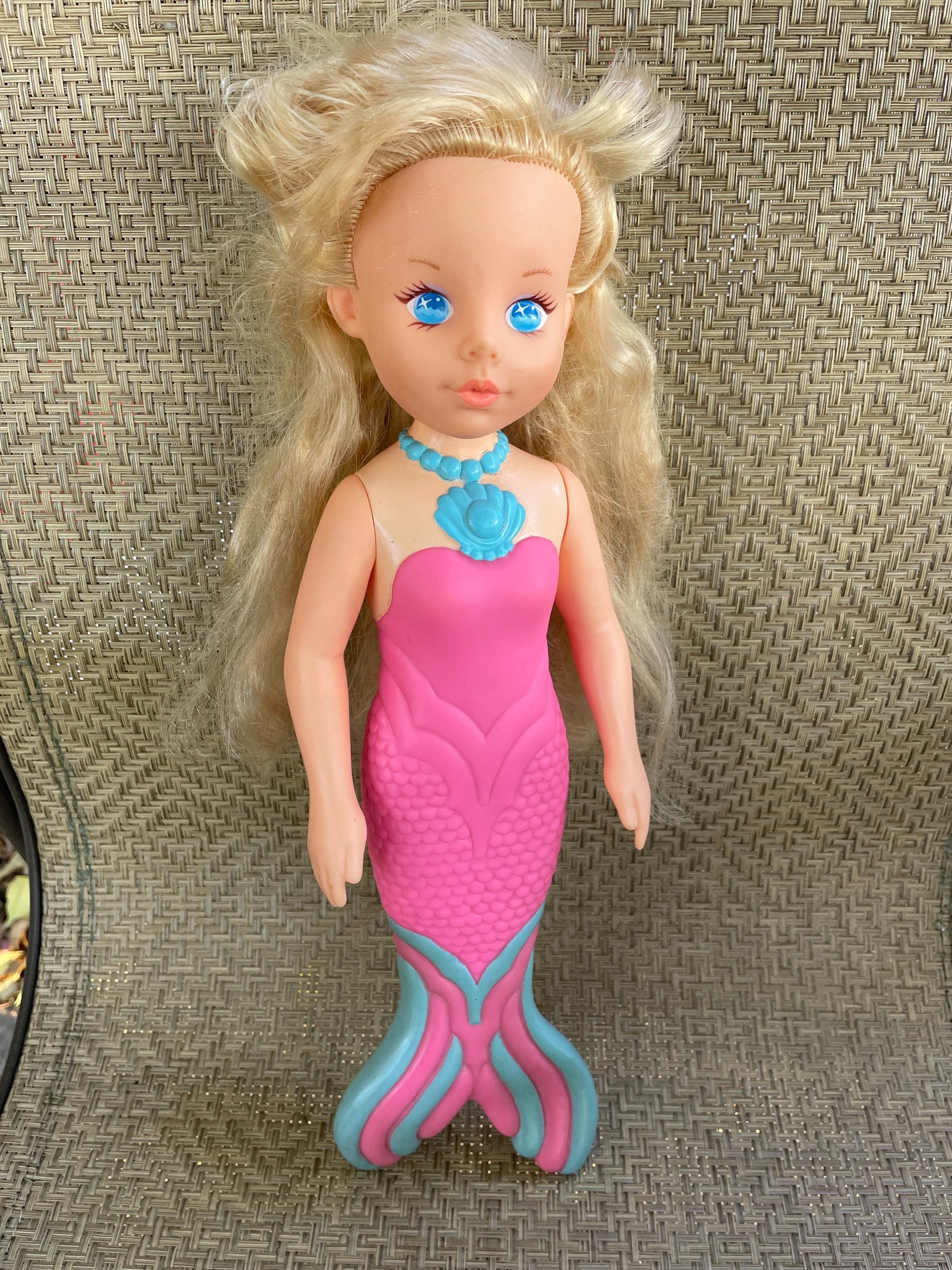 Vintage 1990's Kay Bee Toys Waterfill Mermaid Doll Color Changing