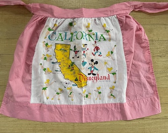 Vintage Disneyland Tinkerbell California Pink Apron