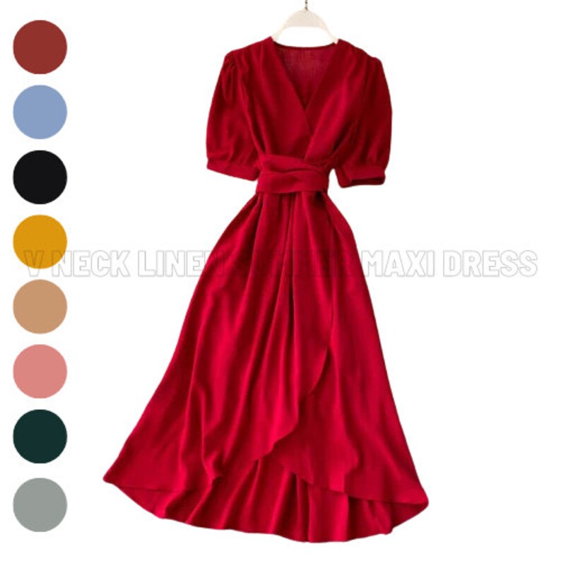 a women's dress with different colors