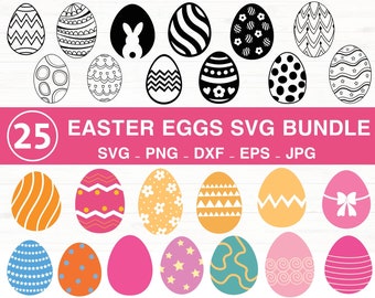 Easter Svg Bundle, Easter Eggs SVG Bundle, Eggs Svg, Easter Egg Svg, Happy Easter SVG, Easter Décor, Shirt Print, Christian Svg