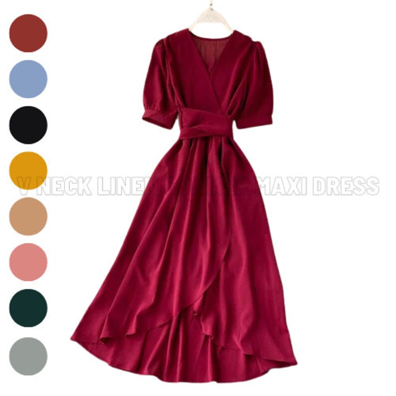 a women's dress with different colors