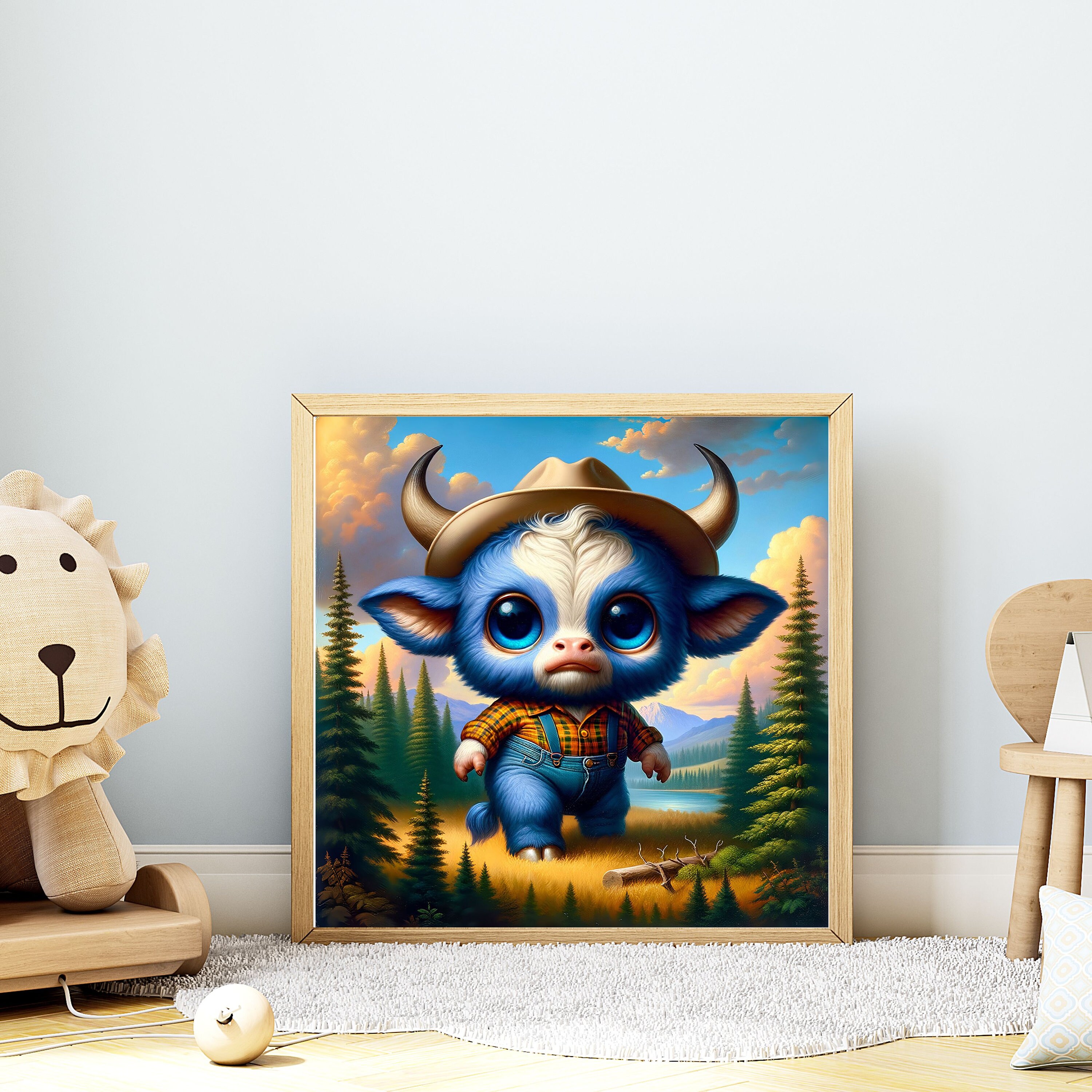Baby Animal Babe the Blue Ox Cryptid Monster Downloadable Digital