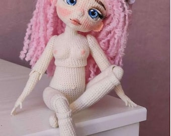 Eva Doll Crochet English Pattern Amigurumi cute doll pdf instant dowload