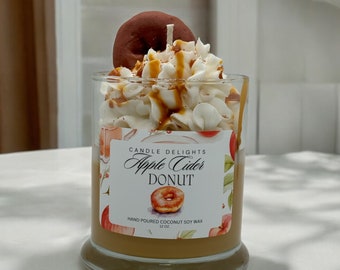 Apple Cider Donut Candle | Fall Scented Soy Candle