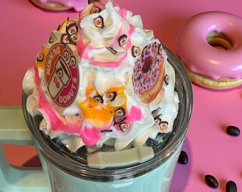 Whipped Cream Stanley Topper: Pink Donut Tumbler Lid