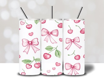 Valentine's Day Tumbler 20oz PNG - Glitter Hearts - Sublimation Design - Digital Download