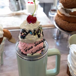 40oz Stanley Tumbler Topper Accessory - Faux Whipped Cream 40oz Stanley Topper - Stanley Tumbler Topper Faux Whipped Cream Sprinkles