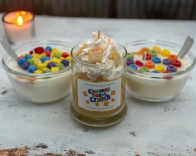 Fruity Cereal Candle: 12oz Soy Wax Food Candle