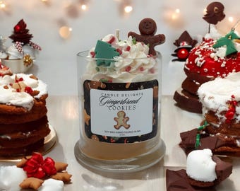 Gingerbread Cookie Candle - Hand poured Soy Candle - Holiday Bakery Scent - Cozy Winter Gift