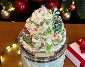 Holiday Christmas Stanley Tumbler Topper: Faux Whipped Cream Cup Accessory