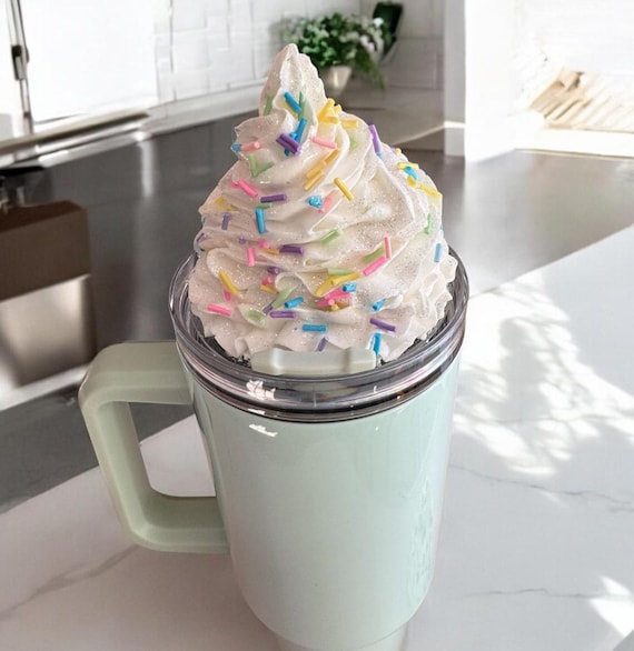 Whipped Cream Stanley Topper: Fun Tumbler Lid for 30/40oz Cups