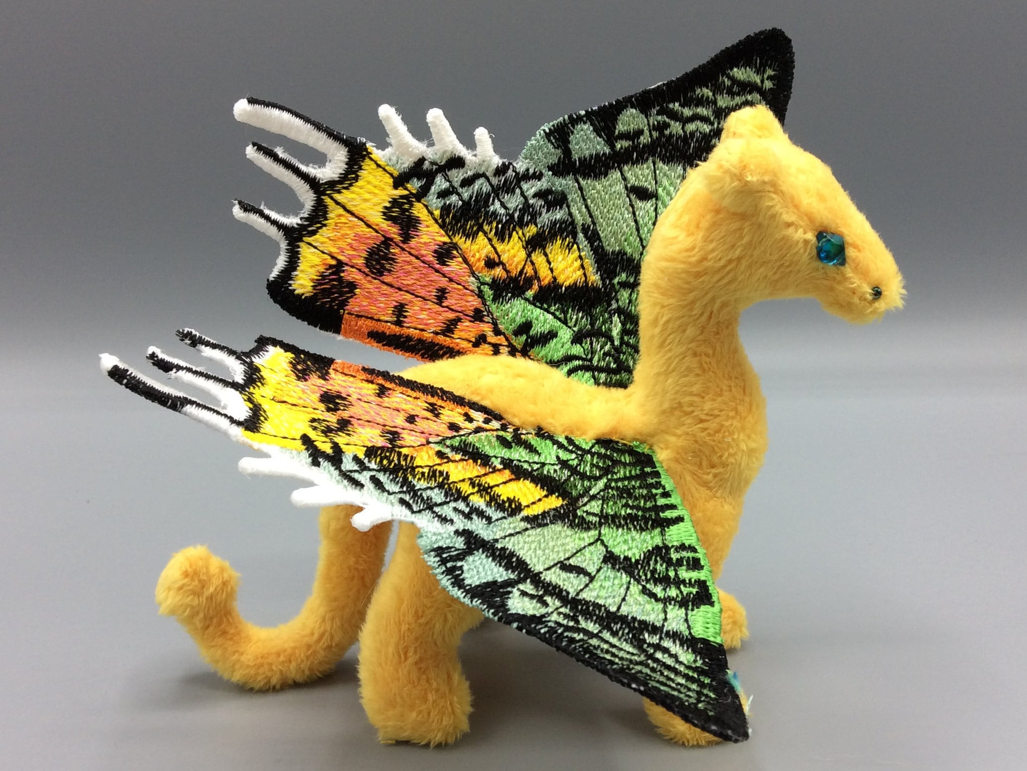 Tiny Sunset Moth Wing Dragon - 4" Plushie