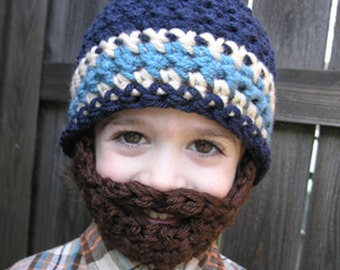 Instant Download- Pattern for Crochet Bearded Beanie 6-12mo