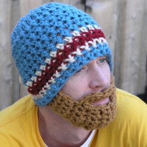 Instant Download Pattern for Crochet Bearded Beanie sizes Newborn to Adult image 3