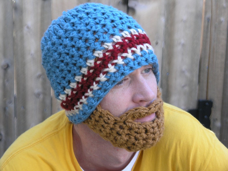 Instant Download Pattern for Crochet Bearded Beanie sizes Newborn to Adult image 3