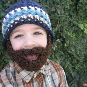 Instant Download Pattern for Crochet Bearded Beanie sizes Newborn to Adult image 5