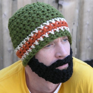 Instant Download Pattern for Crochet Bearded Beanie sizes Newborn to Adult image 4