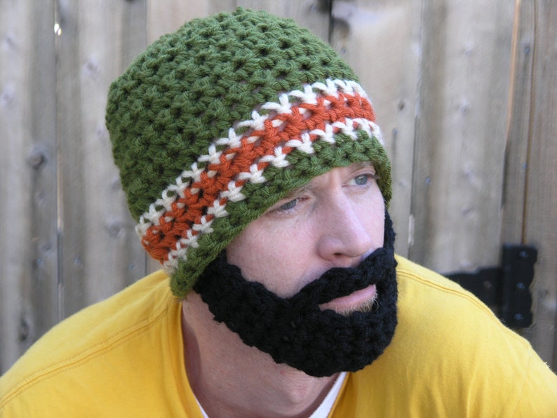 Instant Download Pattern for Crochet Bearded Beanie sizes Newborn to Adult image 4