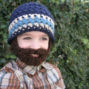 Instant Download Anleitung für gehäkelte Bearded Beanie Größe 3-5 Jahre Bild 2