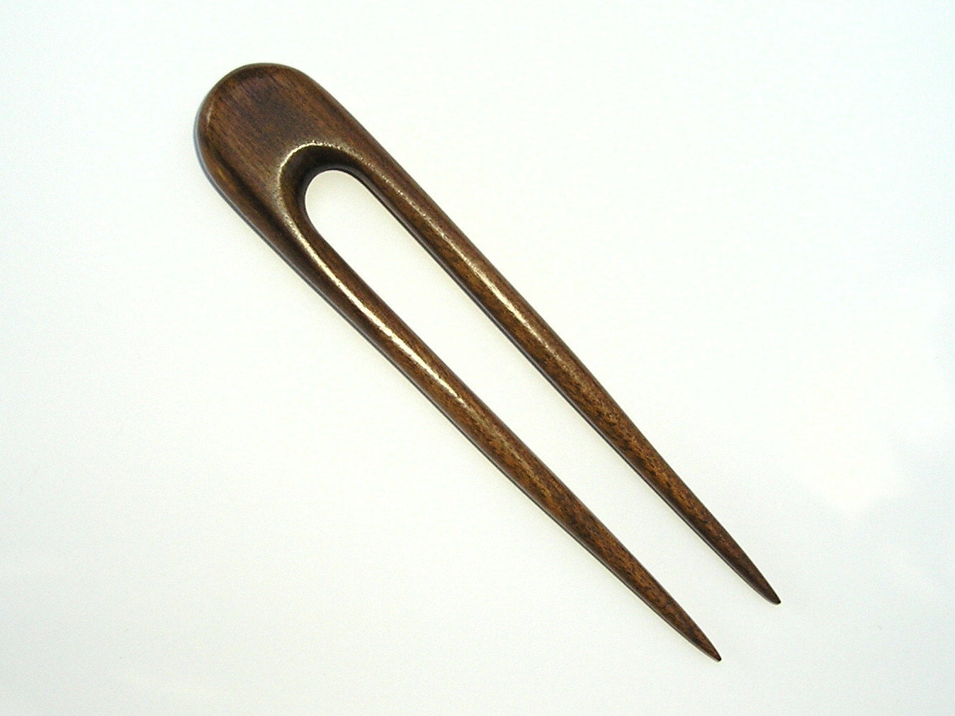 5 inch round top Walnut  hair fork