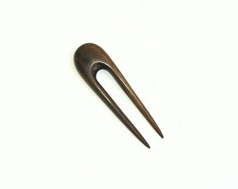 Stubby round top Walnut  hair fork