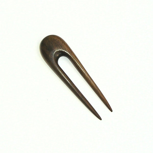 Stubby round top Walnut  hair fork