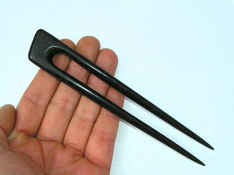 6 Slant Back Hair Fork Ebonised Walnut image 4