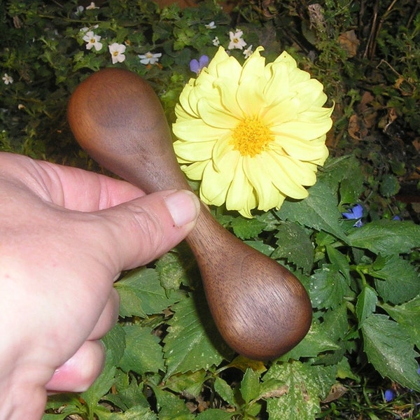 Baby Rattle   (Hand Carved Walnut Wood)