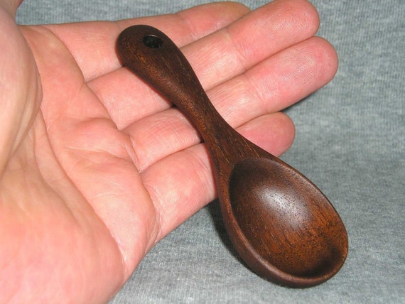 Walnut Coffee Scoop small One Teaspoon Size 