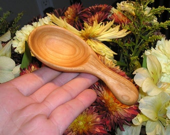 Right Handed Cherry Wood Coffee Scoop