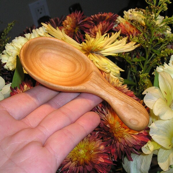 Right Handed Cherry Wood Coffee Scoop