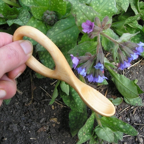 Natural Wooden Baby Spoon (Hand Carved Maple)