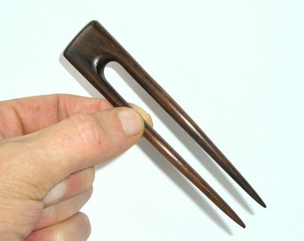 5 inch square top Walnut  hair fork