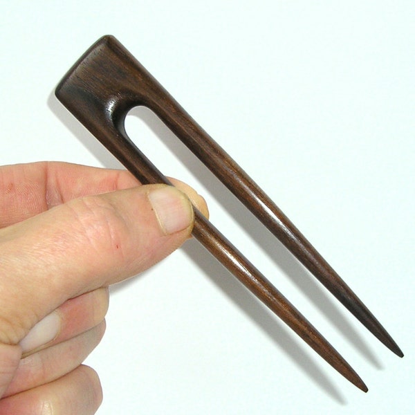 5 inch square top Walnut  hair fork