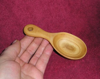 Lefty Coffee Scoop Cherry Wood (Hand Carved)