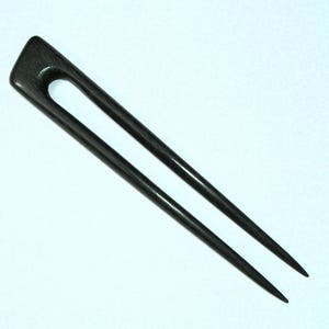 6 Slant Back Hair Fork Ebonised Walnut image 1