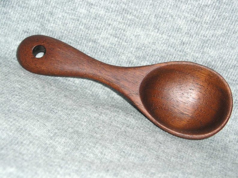 Walnut Coffee Scoop small One Teaspoon Size Etsy