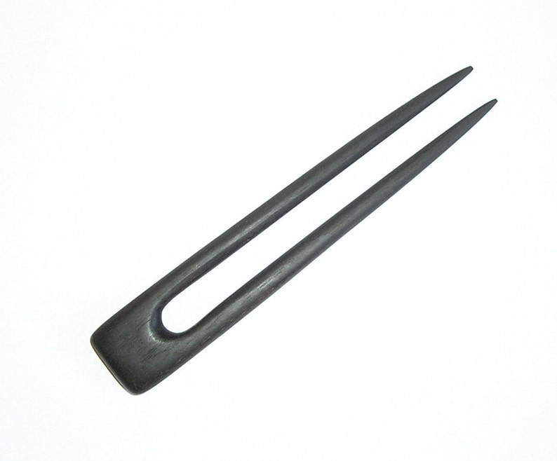 Square Top Hair Fork Ebonized Walnut image 4