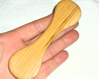 Baby Teether Lil Logger  (Hand Carved Hickory)