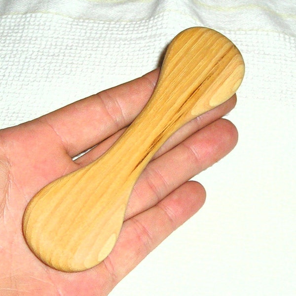 Baby Teether Lil Logger  (Hand Carved Hickory)