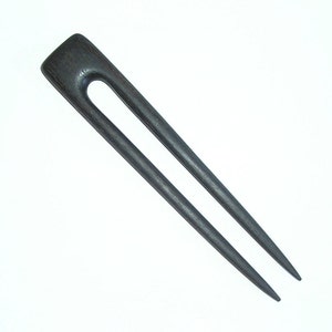 Square Top Hair Fork Ebonized Walnut image 1