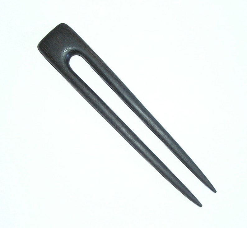 Square Top Hair Fork Ebonized Walnut image 1