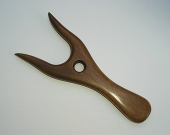 Hand Carved Walnut Lucet