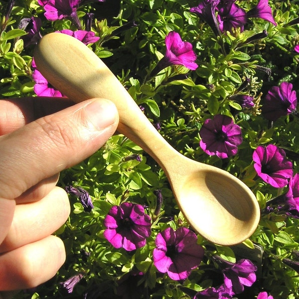 Baby Spoon with Chunky Grip Handle  (Hand Carved Maple)