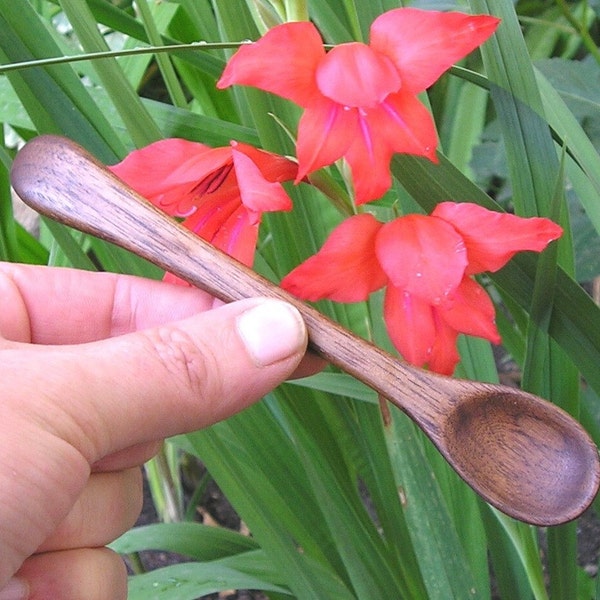 Babys First Spoon (Hand Carved Walnut)